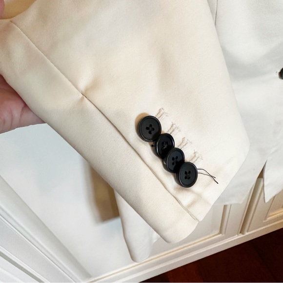 Veronica Beard Womens Ivory Suit Coat Blazer Classic Style Preppy Jacket Size 10 - Picture 9 of 11